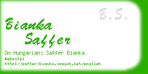 bianka saffer business card